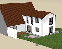 3D-Bild Holzhaus-Anbau Familie Mühlberg in Ober-Ramstadt