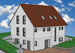 3D-Bild Holzhaus Familie Schwarz in Schöllkrippen