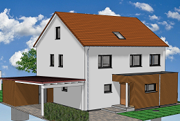 3D-Bild Holzhaus Familie Weinhold in Aschaffenburg